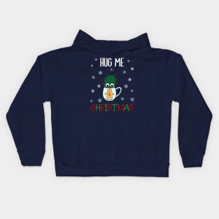 Hug Me It's Christmas - Small Cactus With Red Spikes In Christmas Mug Kids Hoodie